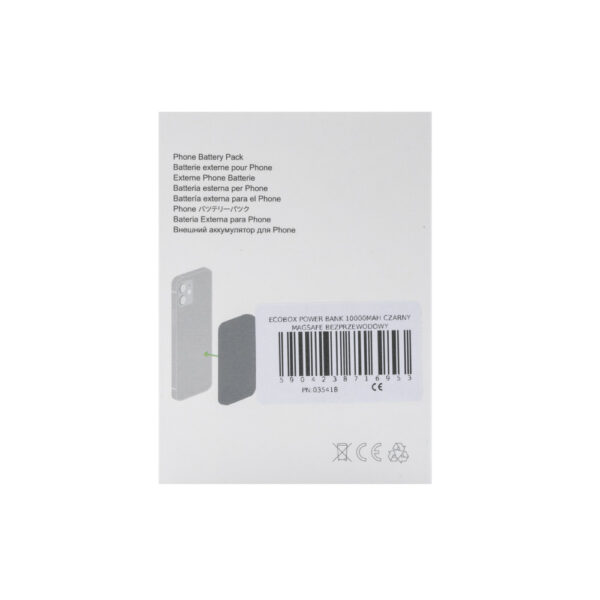 ecobox power bank 10000mah biały magsafe bezprzewodowy