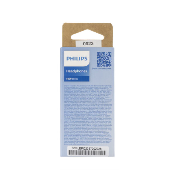 słuchawki douszne przewodowe philips phil-tae5008bk/00 czarne