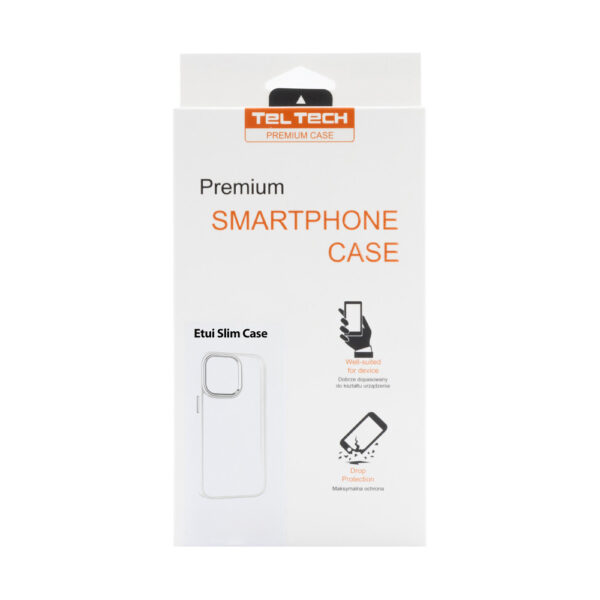 teltech nakładka slim case 2mm do iphone 16 pro max 2mm transparentny