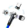 somostel kabel 3w1 usb - typ-c / microusb / lightning 3.1a 30w 1.2m quick charge qc3.0 niebieski sms-by04