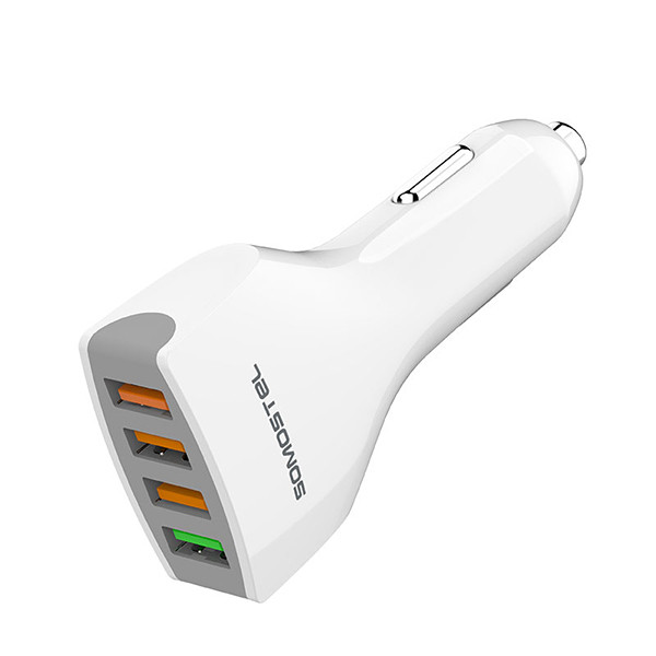 somostel ładowarka samochodowa 4xusb 5.4a quick charge qc3.0 biały sms-a66
