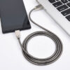 kabel usb typ-c 2.4a somostel srebrny 2400mah quick charger qc 3.0 1m powerline sms-bj01 usb-c metal