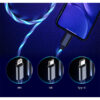 somostel kabel led usb - lightning 3.1a 30w 1.2m quick charge qc3.0 niebieski sms-by01