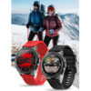 zegarek sportowy smartwatch senbono x28 czerwony full hd 360x360, pomiar spo2, metalowa koperta