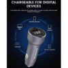 somostel ładowarka samochodowa 2xusb + kabel usb - lightning 5a 1m quick charge qc3.0 srebrny aluminium sms-a89
