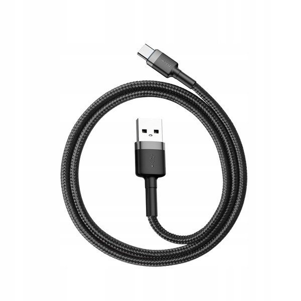 baseus kabel cafule usb - typ-c 3a 1m szary / czarny