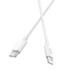 denmen kabel usb-c pd typ-c - lightning 20w 3,6a wzmacninany biały 2m d65