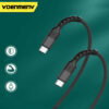 denmen kabel usb typ-c do typ-c czarny 5a 100w d59c-b