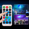 ecobox lampka nocna led projektoer gwiazd astronauta bluetooth