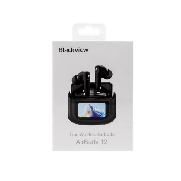 blackview słuchawka bluetooth airbuds 12 tws bt 5.4 lcd czarny 400mah