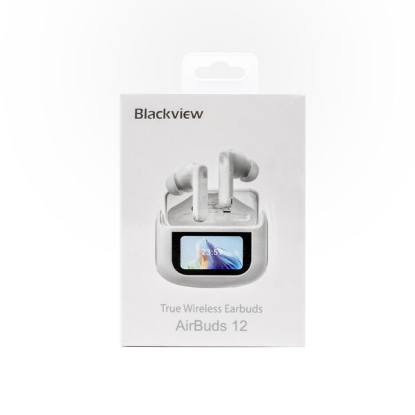 blackview słuchawka bluetooth airbuds 12 tws bt 5.4 lcd biały 400mah