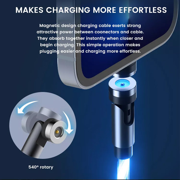 somostel kabel 3w1 usb - typ-c / microusb / lightning 3.1a 30w 1.2m quick charge qc3.0 niebieski sms-by04