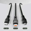 zestaw ecobox transmiter fm 12/24 v bluetooth 2 x usb + pd 20w + kabel usb 3w1 czarny 2,4a