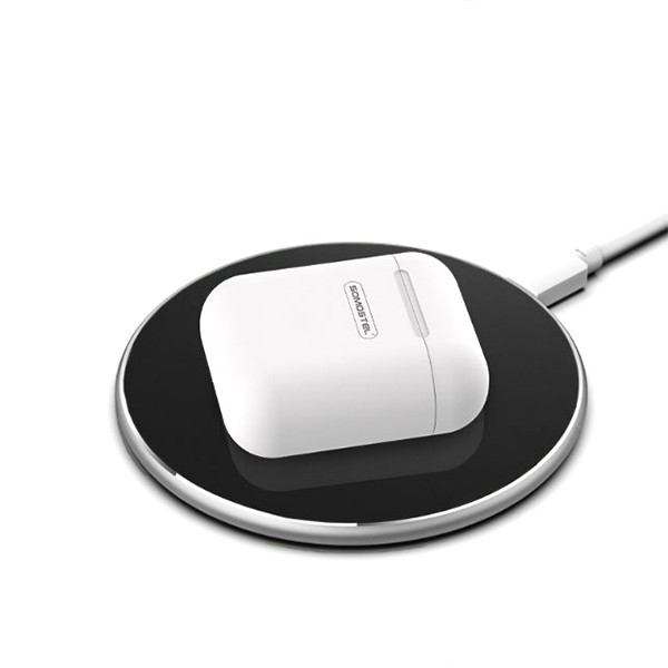 somostel słuchawki bluetooth douszne tws + ładowanie bezprzewodowe bt 5.0 biały stero sms-i330