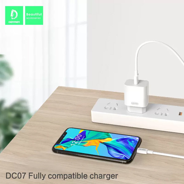 denmen ładowarka sieciowa dc07 usb 3.6a 18w biały