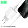ładowarka sieciowa 2.4a + kabel usb iphone biała denmen 2xusb 2400ma dc05 12w