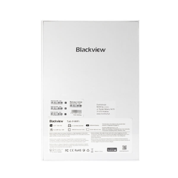 blackview tablet tab 9 wifi 8200mah 64gb/256gb gray