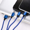 kabel usb 3w1 3.4a somostel niebieski 3400mah quick charger qc 3.0 1,2m powerline sms-bw03