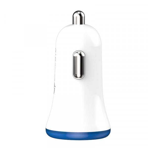 somostel ładowarka samochodowa usb + kabel usb - lightning 3a quick charge qc3.0 biały sms-a46