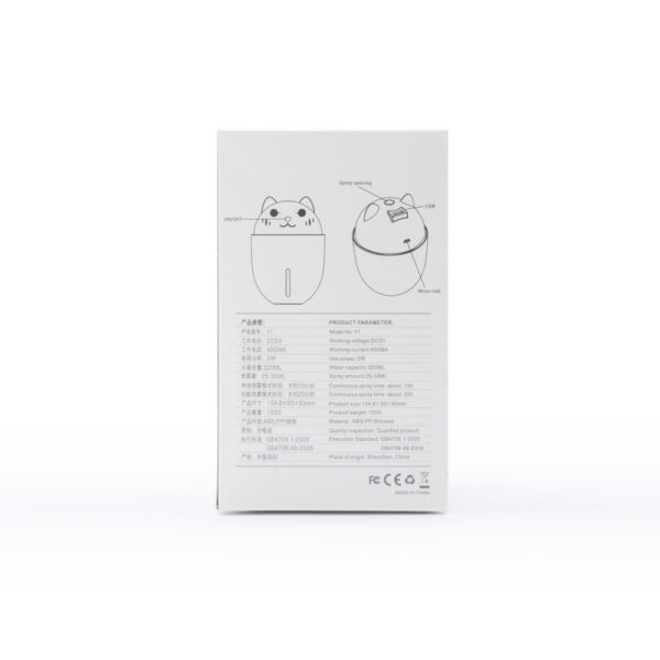 ecobox dyfuzor zapachowy - nawilżacz ultradzwiękowy kitty 4w1 led niebieski