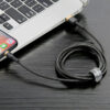 kabel usb lightning baseus cafule 2.4a 1m (złoto-czarny)