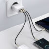 ładowarka sieciowa baseus compact quick charger, 2xusb, usb-c, pd, 3a, 30w (biała)