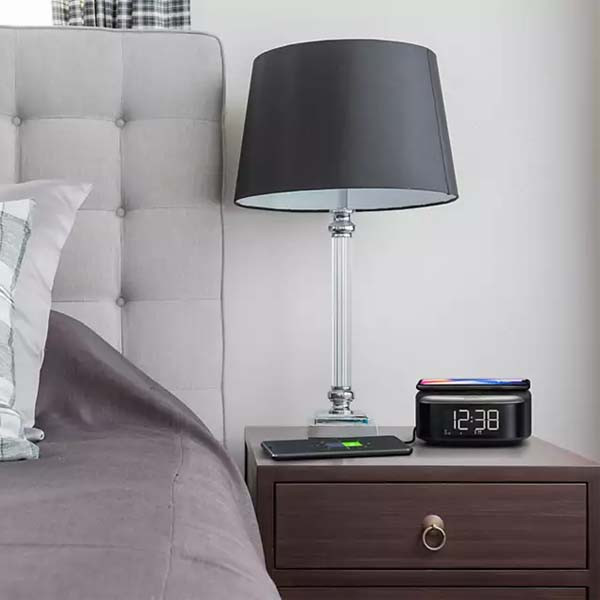 cyfrowe radio fm budzik alarm zegar bluetooth z ładowarką qi philips tar7606/10