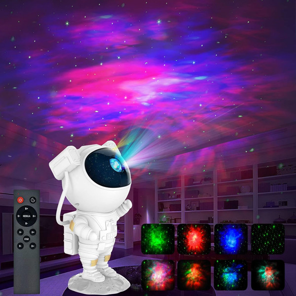 ecobox lampka nocna led projektoer gwiazd astronauta v1