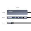 somostel adapter host 3xusb+typ-c+hdmi + kabel typ-c - typ-c 60w srebrny sms-bz08