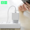 denmen ładowarka sieciowa dc06 typ-c + kabel typ-c - lightning 3.6a 20w 1m power delivery pd biały dc06l
