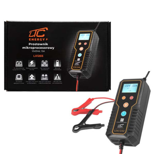 ładowarka automatyczna prostownik mikroprocesorowy ltc 12v/24v 15a lx1203