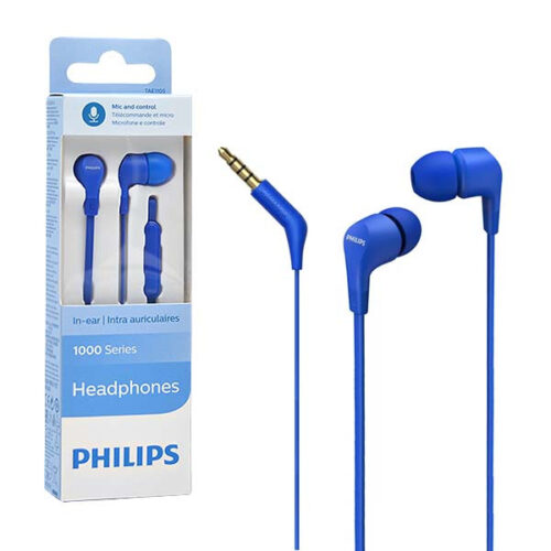philips słuchawki przewodowe douszne jack 3,5 mm niebieski 840063201200