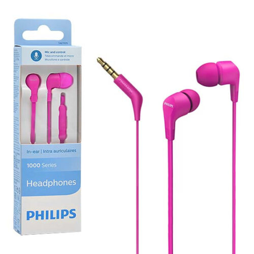 słuchawki philips douszne przewodowe różowe tae1105pk