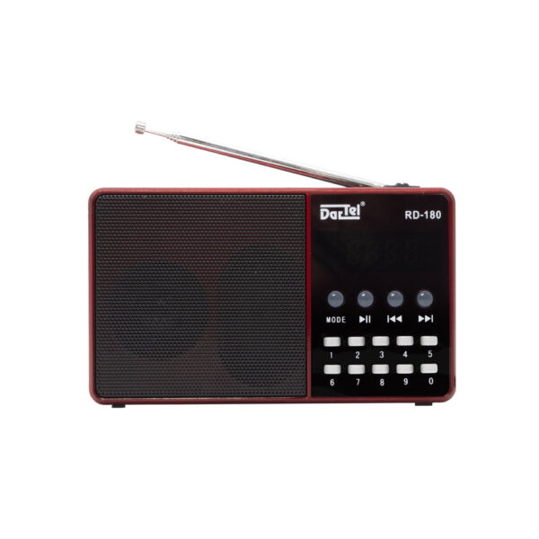 dartel przenośne radio analogowe z funkcją bluetooth rd-180 czerwone