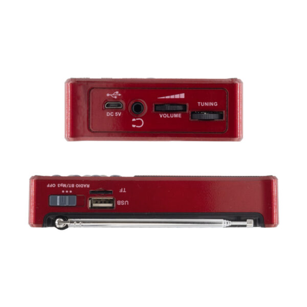 dartel przenośne radio analogowe z funkcją bluetooth rd-180 czerwone