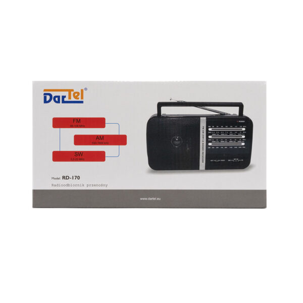 dartel przenośne radio analogowe rd-170 czarne