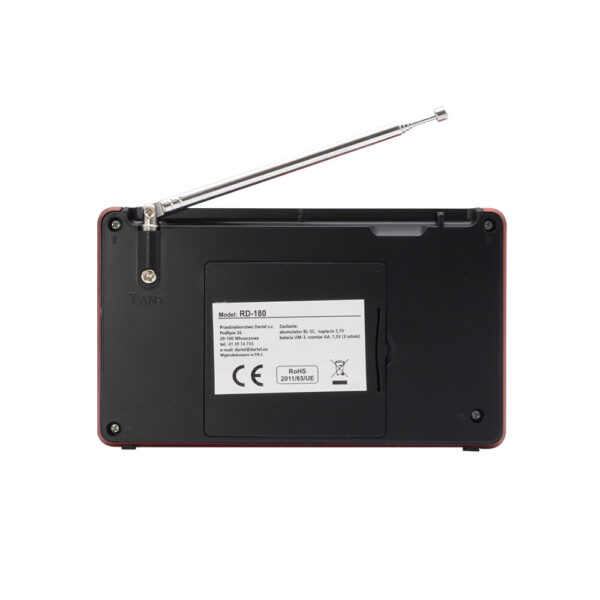 dartel przenośne radio analogowe z funkcją bluetooth rd-180 czerwone