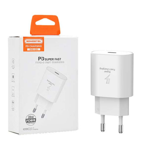 somostel ładowarka sieciowa typ-c 3a 25w power delivery pd biały sms-q03
