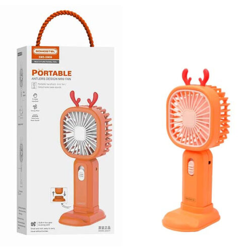 somostel wentylator wiatrak + podstawka pomarańczowy sms-sm06