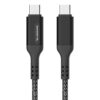 somostel kabel wzmacniany typ-c - typ-c 60w 2m pd pps czarny sms-bw18