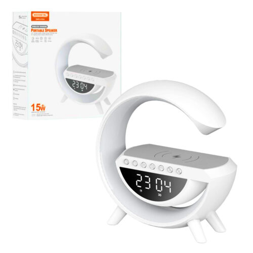 somostel lampa nocna led + ładowarka indukcyjna biały sms-h304