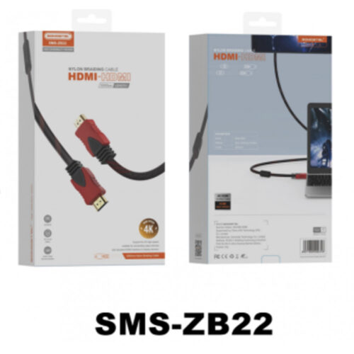 somostel kabel hdmi 4k 3m czarno-czerwony sms-zb22