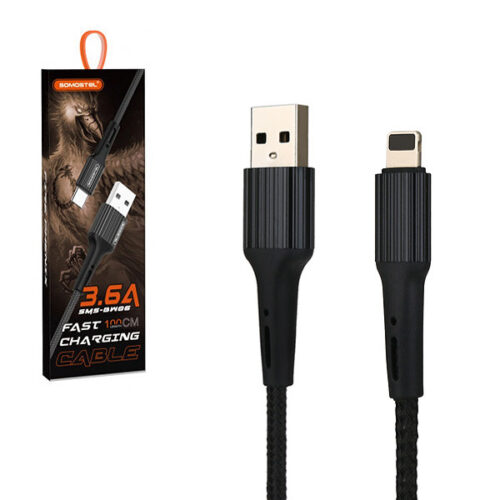 somostel kabel usb - lightning 3.6a 30w 1m quick charge qc3.0 czarny powerline sms-bw06