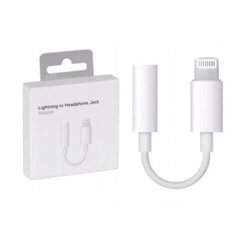 ecobox adapter lightning do mini jack 3,5mm do iphone przejściówka biały bt