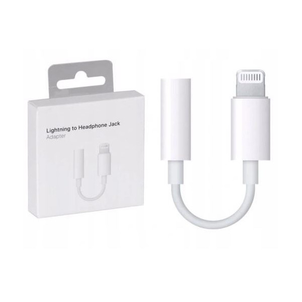 ecobox adapter lightning do mini jack 3,5mm do iphone przejściówka biały bt