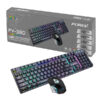 forev klawiatura bezprzewodowa + mysz zestaw gaming podświetlana rgb fv-380