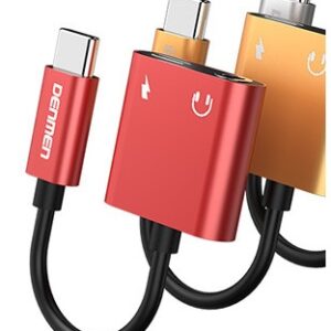 denmen adapter hf du01 typ-c jack 3.5 cala biały du01