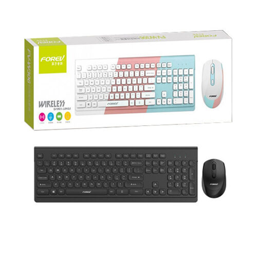forev klawiatura bezprzewodowa + mysz zestaw business czarna fv-w306