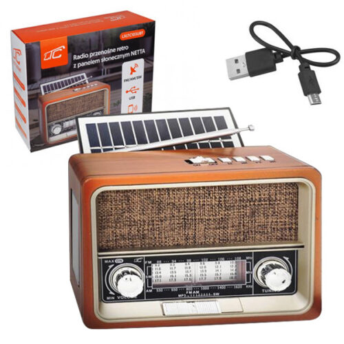 ltc radio przenośne retro netta solarne lxltc103ubt
