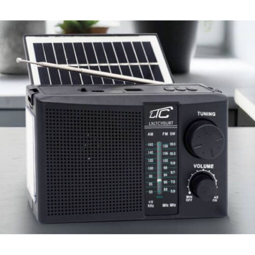 radio przenośne z solarem ner czarne ltc115ubt fm/am/sw usb bluetooth lxltc115ubt